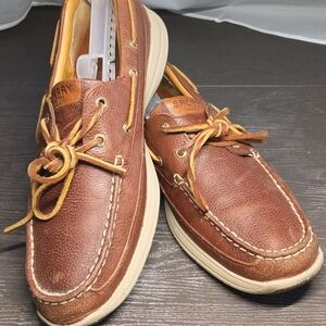 Sperry GOLD CUP Men's 10M Brown Leather Boat Shoes. Great Shape!!